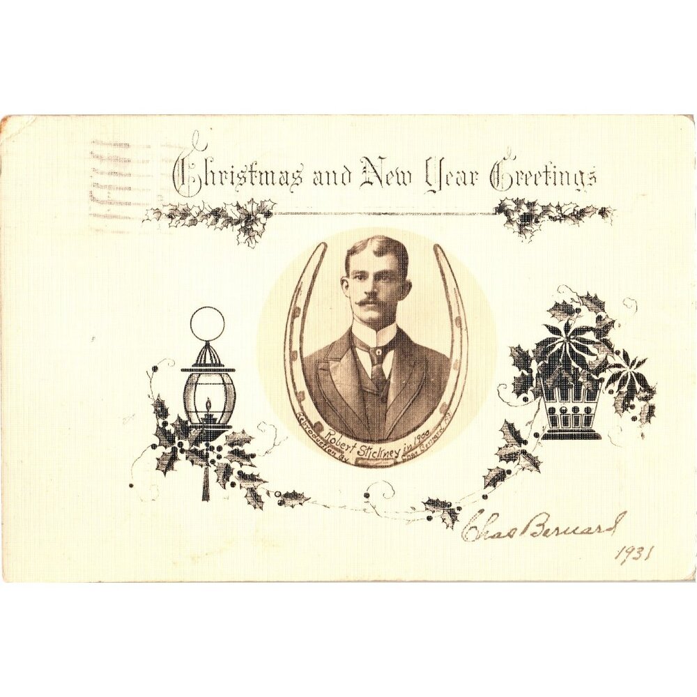 Vintage 1931 Christmas New Year Greetings Postcard Savannah GA Antique